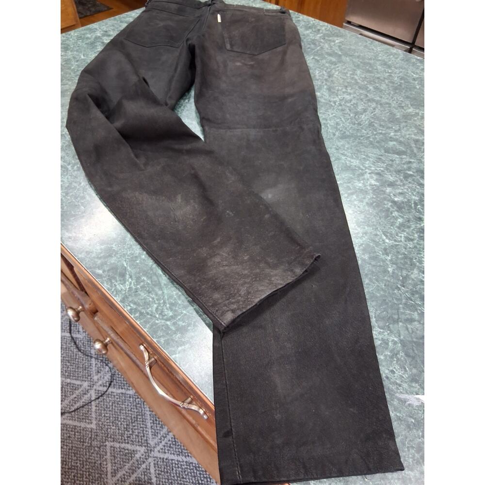 Gipsy Mens Genuine Leather Suede Nubuck Trousers Biker Motorcycle Pants 30 X 31 - Picture 11 of 13